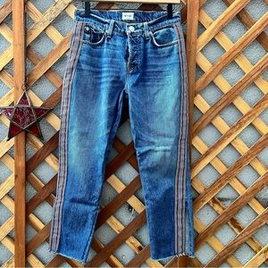 Hudson Stripe Riley Luxe Crop Jeans